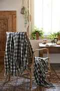 Plaid GABIN Carreaux noir et blanc -  L'effet papillon