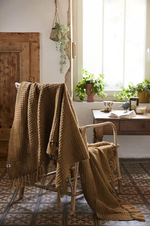 Plaid GABIN Camel -  L'effet papillon