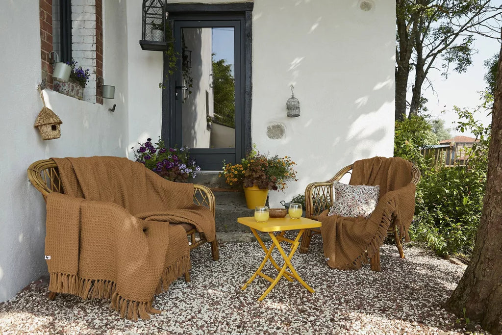 Plaid GABIN Camel -  L'effet papillon