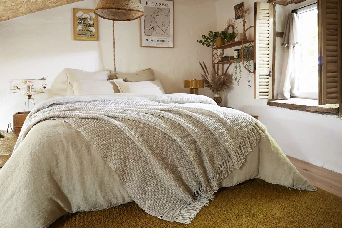 Couvre-lit à franges GABIN Pampa -  L'effet papillon