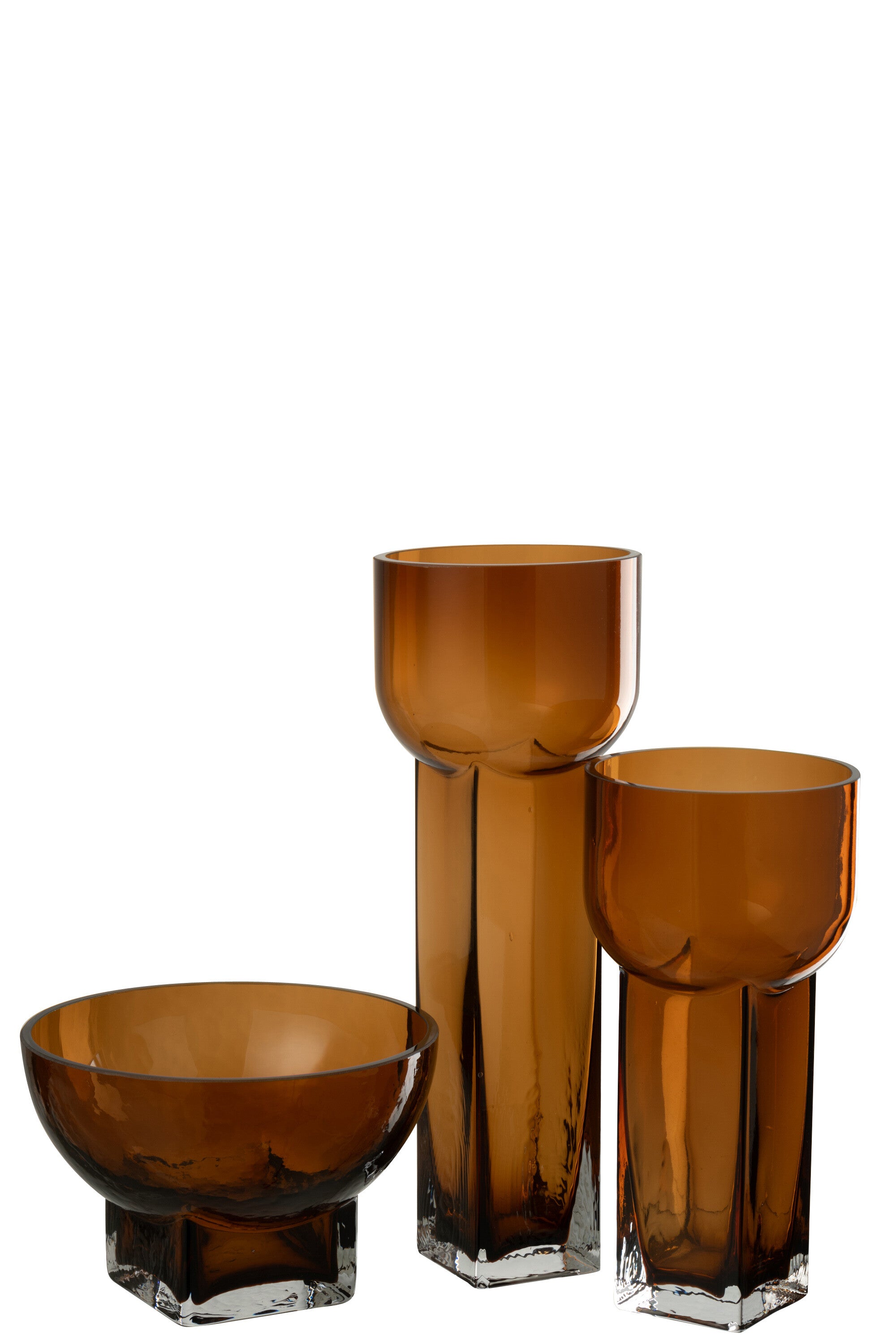 Vase Carol Verre Marron S