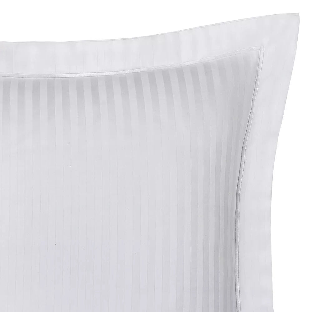 Taie d'oreiller "Prestige" - Fines rayures  100% Satin de coton 65 x 65 - Coton pur
