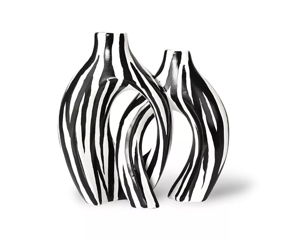 Le Duo de Vases Enlacés Philae - Zèbre - MAISON MARMOL