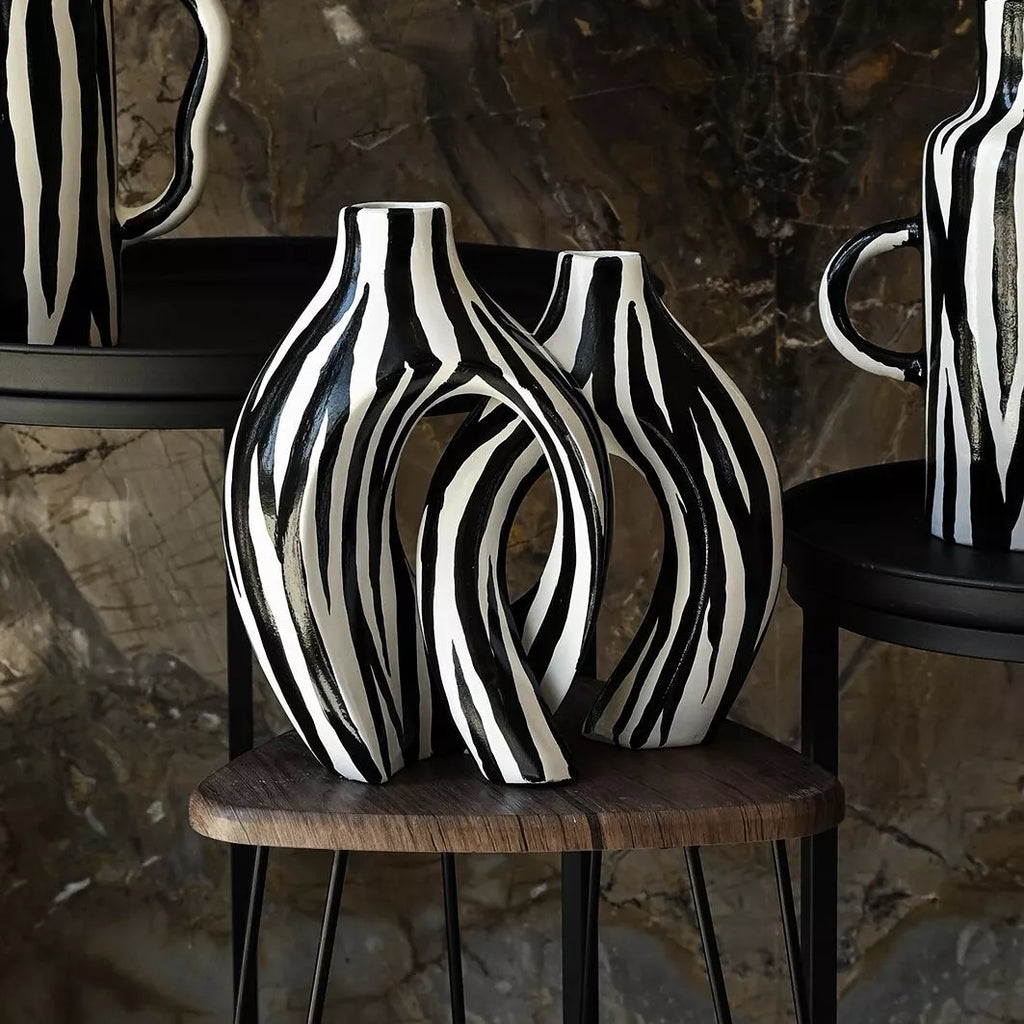 Le Duo de Vases Enlacés Philae - Zèbre - MAISON MARMOL