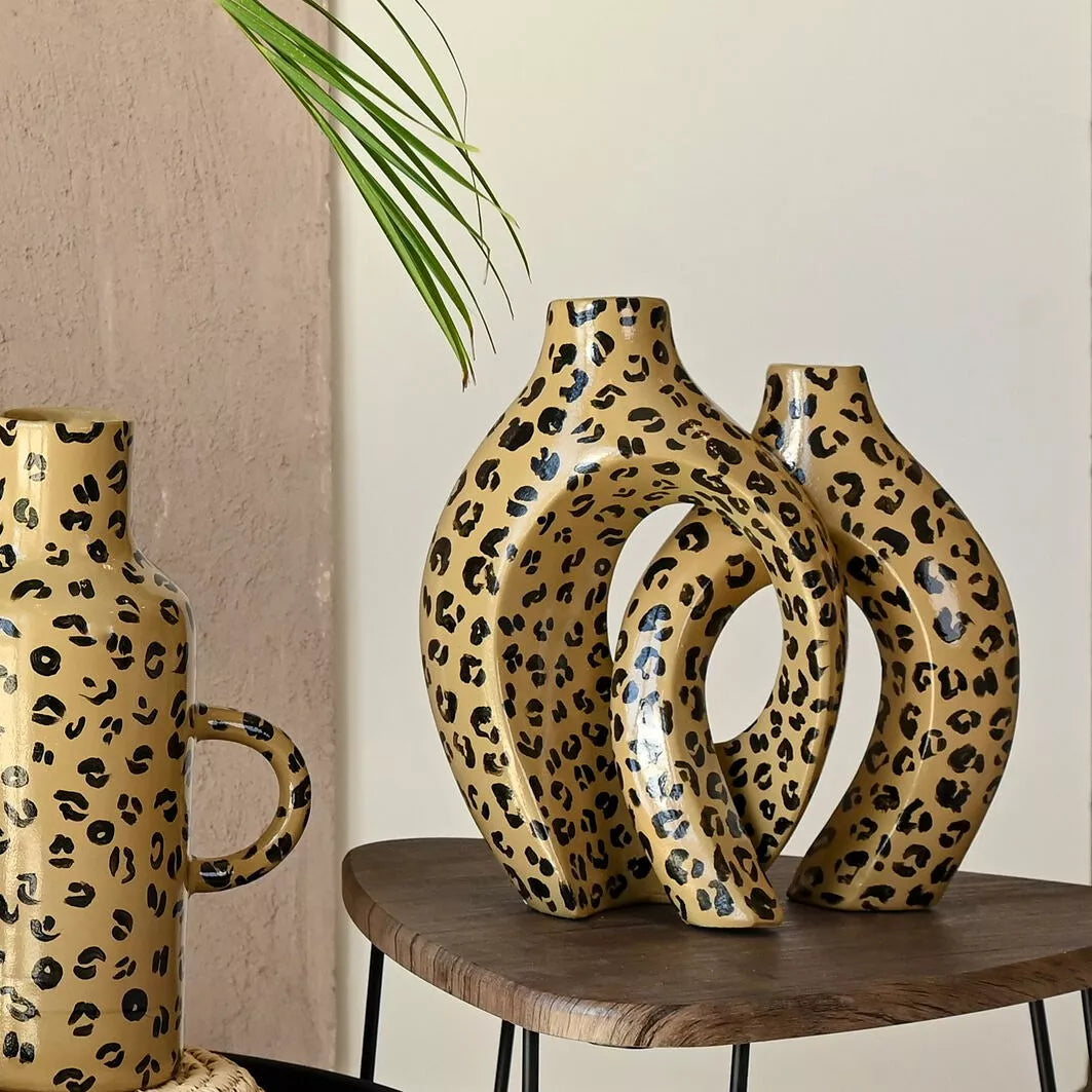 Le Duo de Vases Enlacés Philae- Léopard - MAISON MARMOL