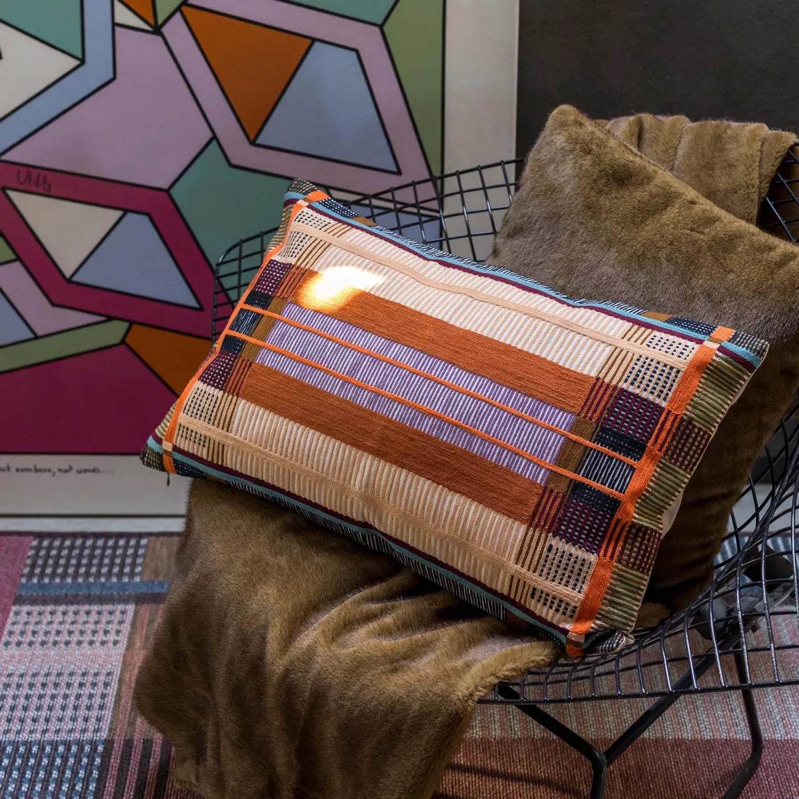 Coussin Liwen Café 40 x 65 - MAISON VIVARAISE