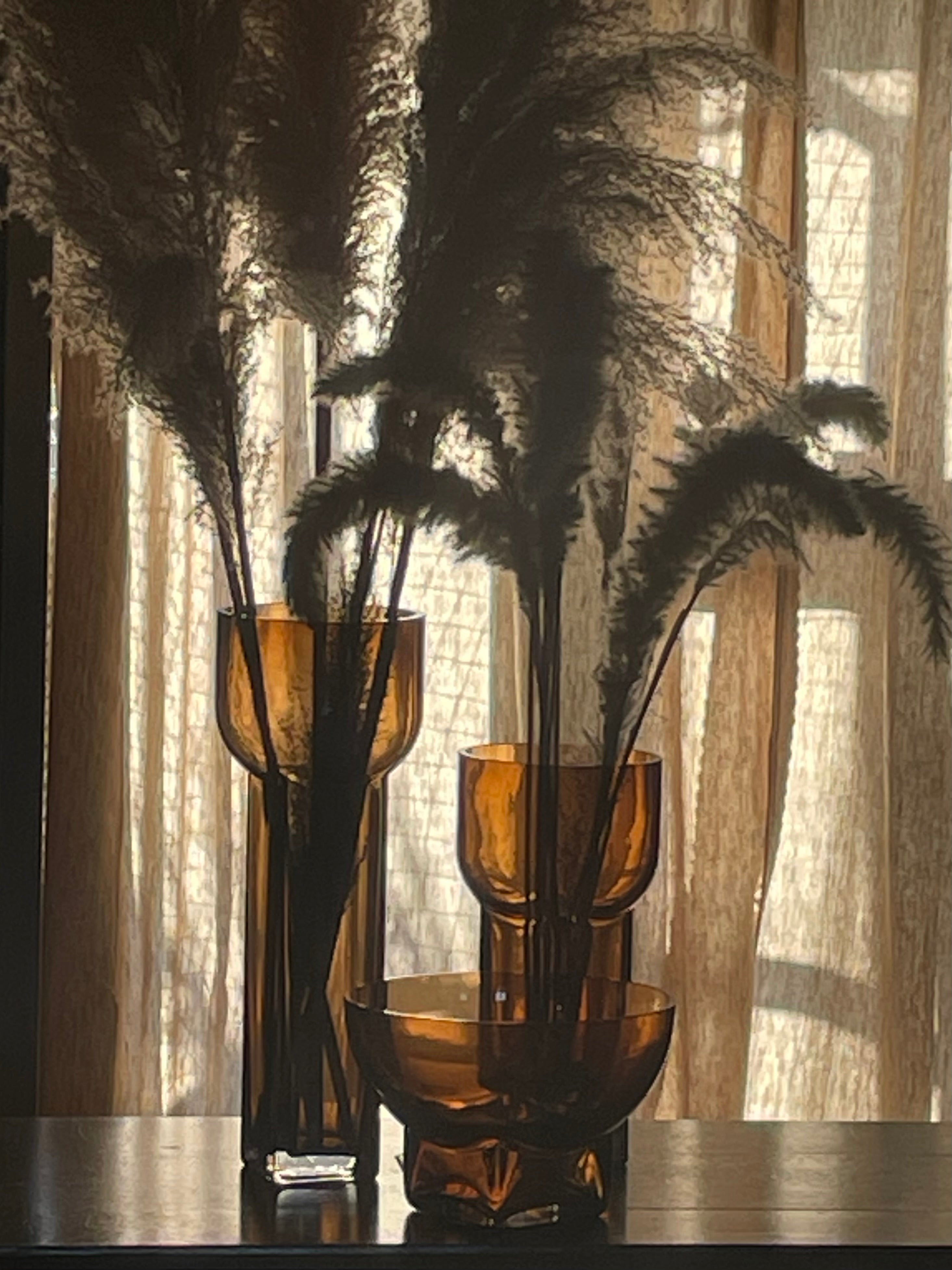 Vase Carol Verre Marron S