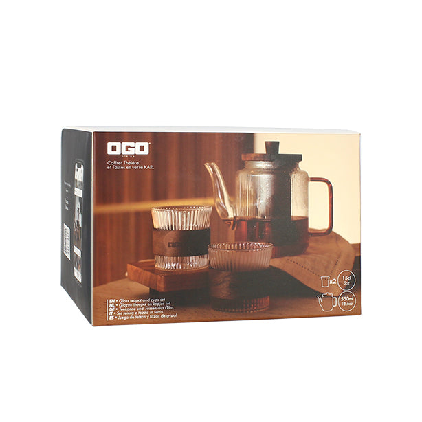 Coffret cadeau théière et 2 tasses - OGO LIVING
