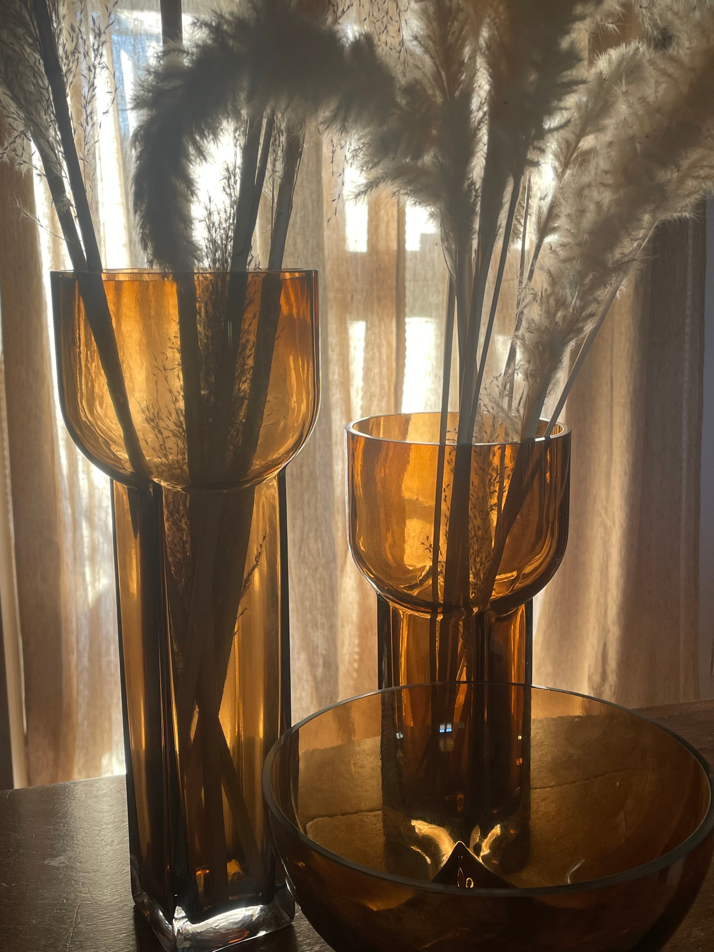 Vase Carol Verre Marron S