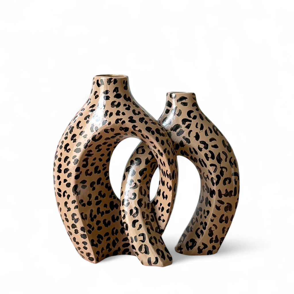 Le Duo de Vases Enlacés Philae- Léopard - MAISON MARMOL