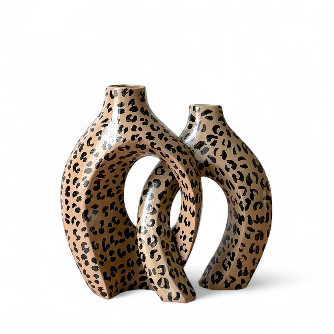 Le Duo de Vases Enlacés Philae- Léopard - MAISON MARMOL