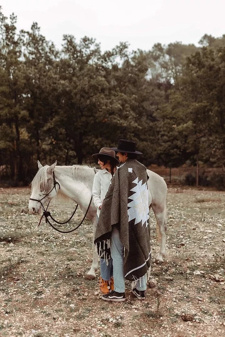 Couverture mexicaine Albuquerque - Kaki - THE WILD WHISPERS