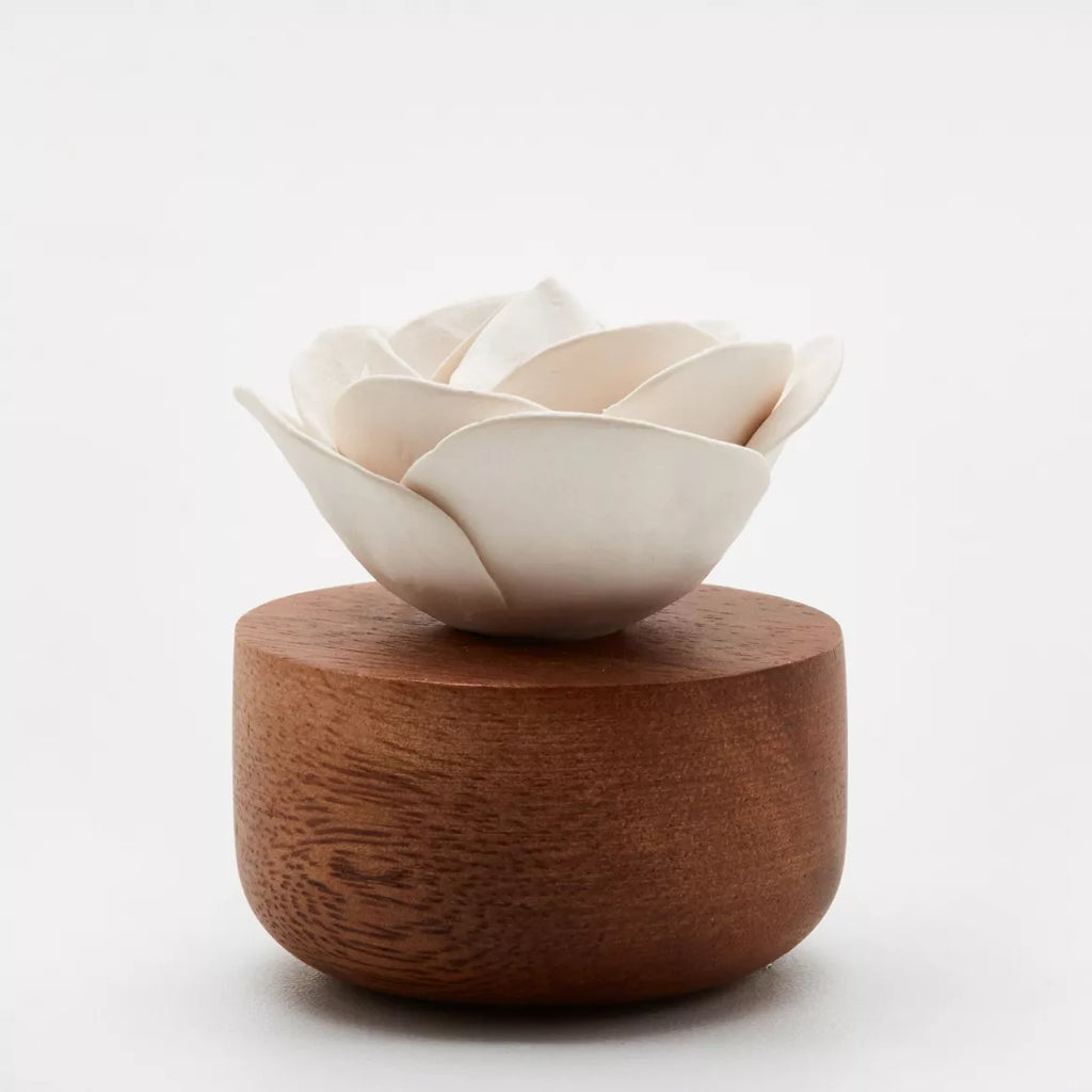 Diffuseur de parfum en céramique - Rose blanche - ANOQ