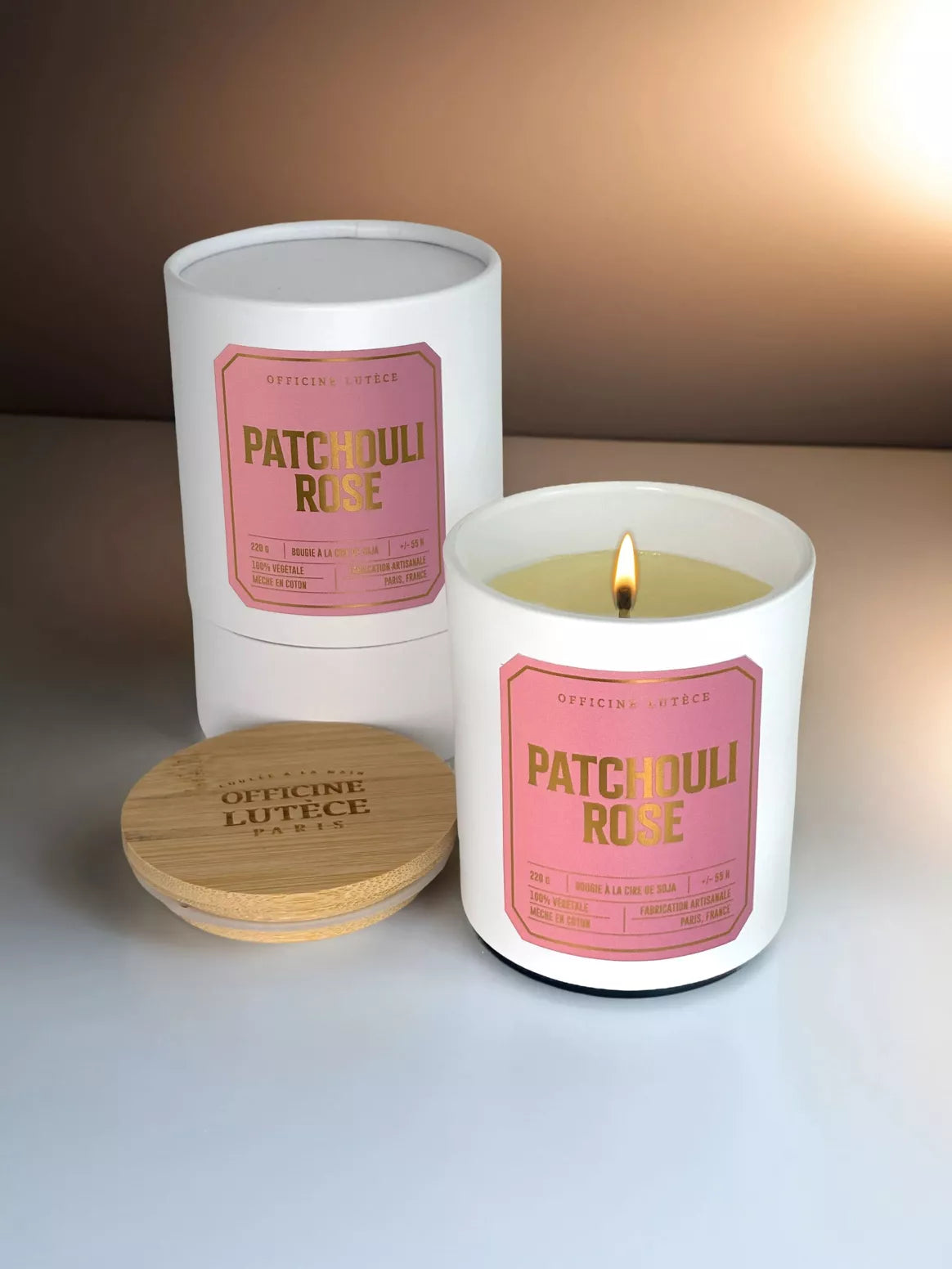 Bougie parfumée Patchouli Rose - Officine Lutèce