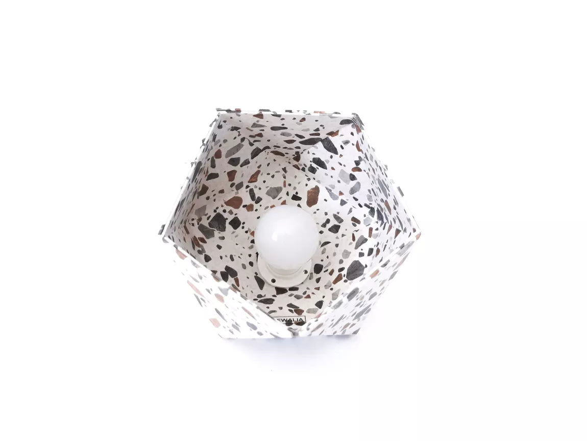 Petite lampe origami terrazzo - Leewalia