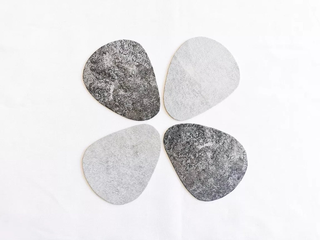 Sous-verres PEBBLE aspect béton (lot de 4) - Leewalia