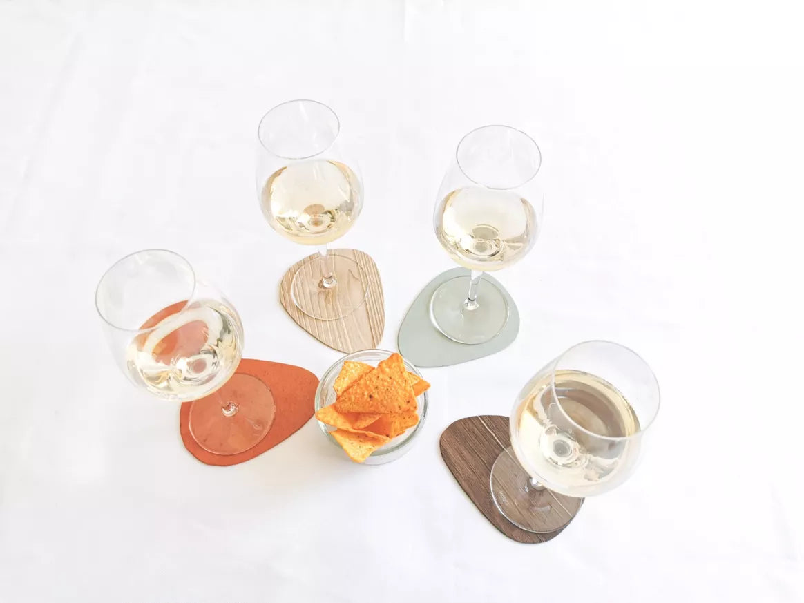 Sous-verres PEBBLE provençal (lot de 4) - Leewalia