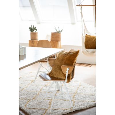 Coussin uni Fara Safran 40 x 65 - MAISON VIVARAISE