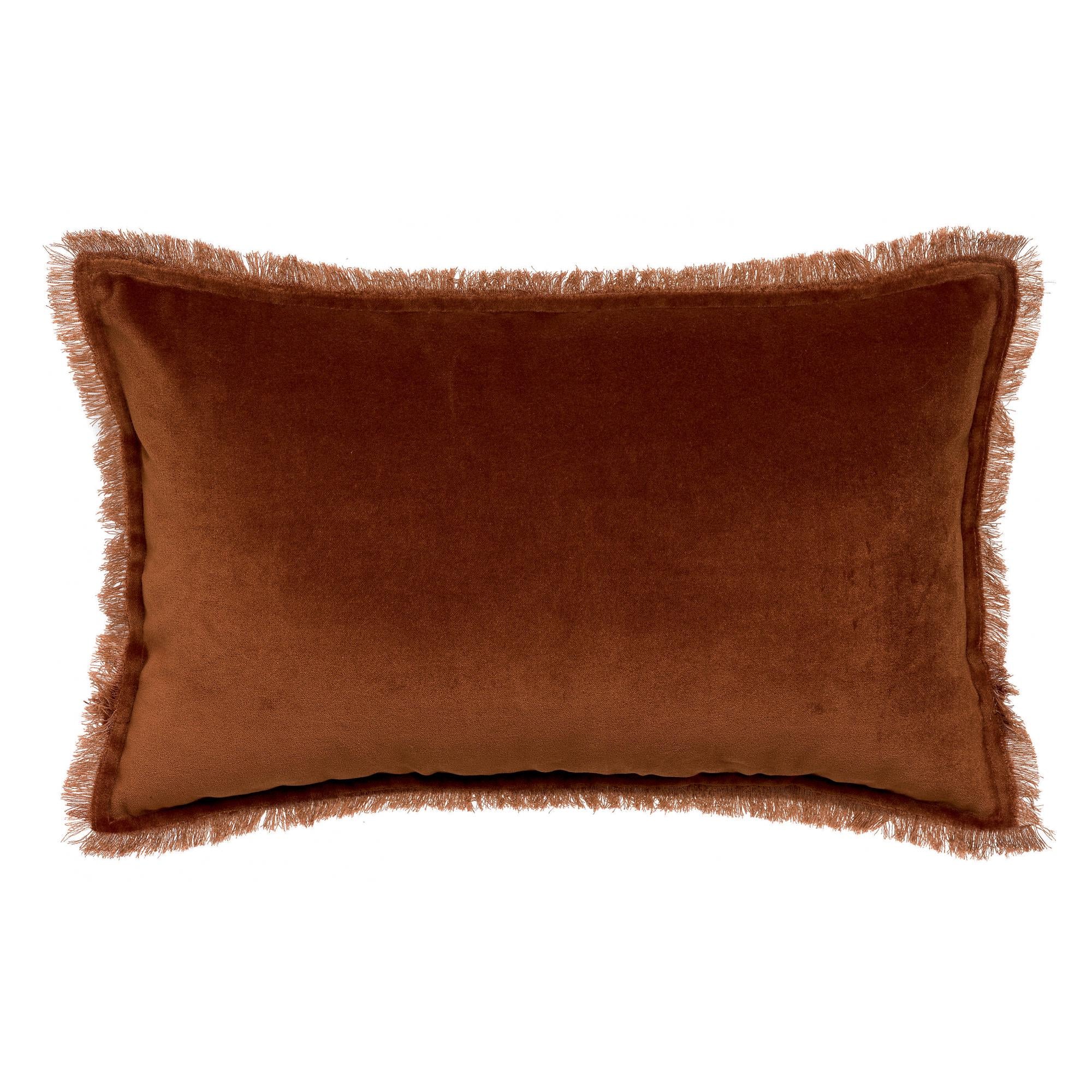 Coussin uni Fara Caramel 40 x 65 - MAISON VIVARAISE