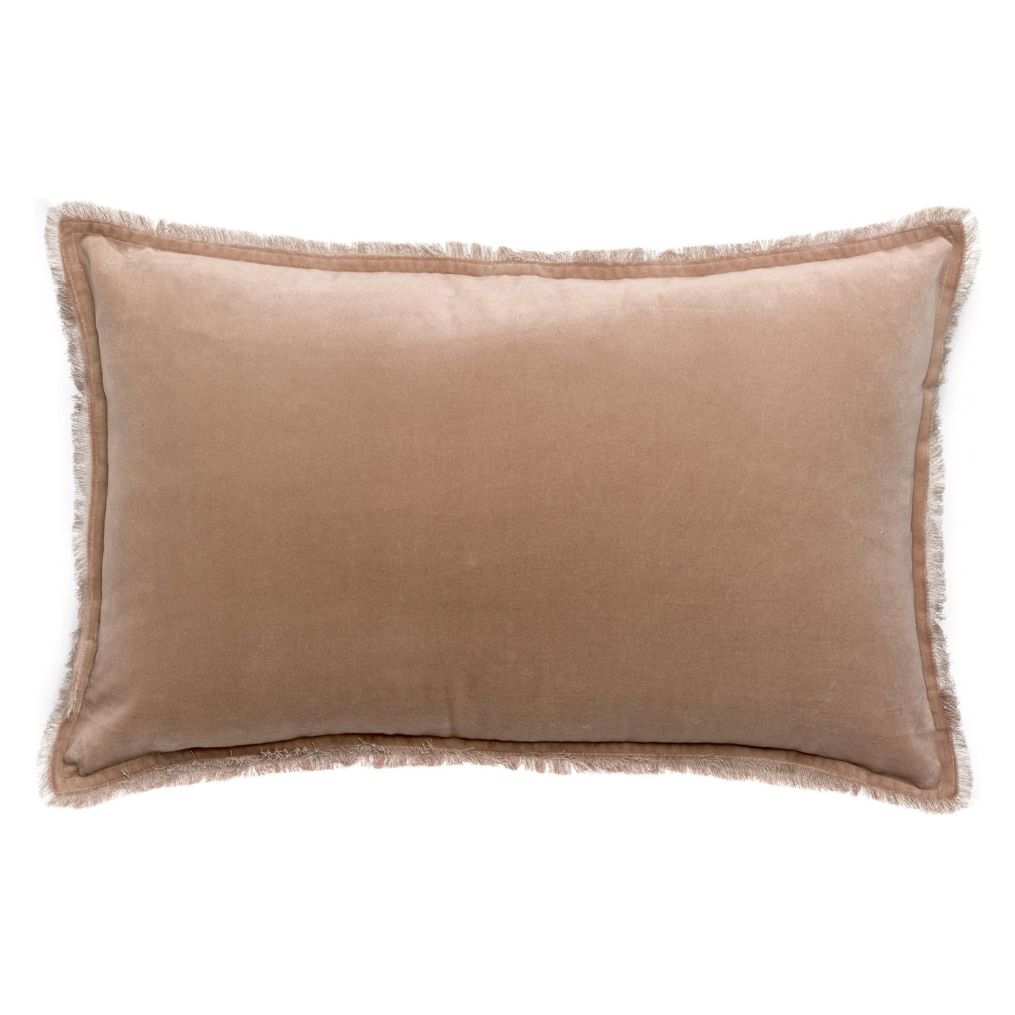Coussin uni Fara Taupe 40 x 65 - MAISON VIVARAISE