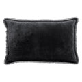 Coussin uni Fara Caviar 40 x 65 - MAISON VIVARAISE