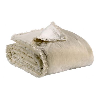 Jeté de lit Fara couleur Lin 240 x 260 - MAISON VIVARAISE